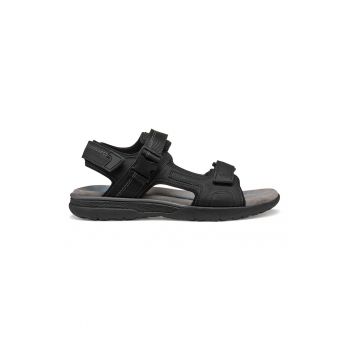 Sandale de piele ecologica si material textil cu velcro