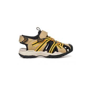 Sandale de piele ecologica si material textil cu velcro Borealis
