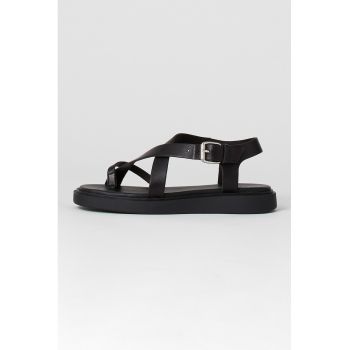Sandale din piele cu talpa wedge
