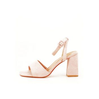 Sandale roz somon cu toc BL6522 130 11133