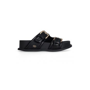 Sandale slip-on din piele ecologica