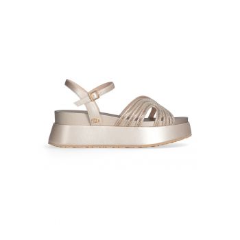 Sandale wedge din piele ecoologica