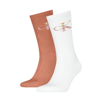 Set de sosete lungi cu imprimeu logo - 2 perechi
