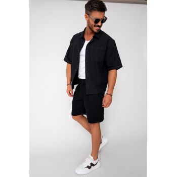 Set Sole camasa si pantalon scurt Black 16553