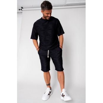 Set tricou si pantalon scurt Black 15292