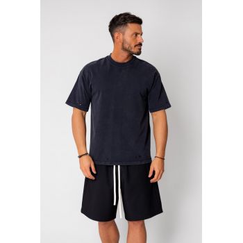Tricou Oversized Ripped Black 16084