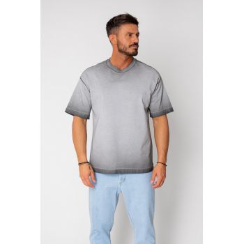 Tricou Vintage Oversized Grey Anthracite 16121