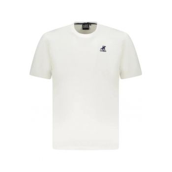 U.S. Grand POLO Tricou barbati simplu din bumbac cu logo brodat - alb