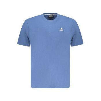 U.S. Grand POLO Tricou barbati simplu din bumbac cu logo brodat - albastru