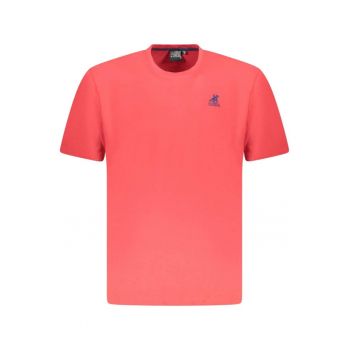 U.S. Grand POLO Tricou barbati simplu din bumbac cu logo brodat - rosu