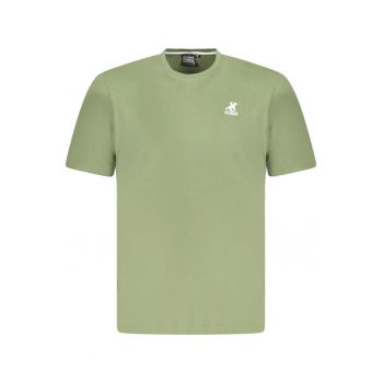 U.S. Grand POLO Tricou barbati simplu din bumbac cu logo brodat - verde deschis