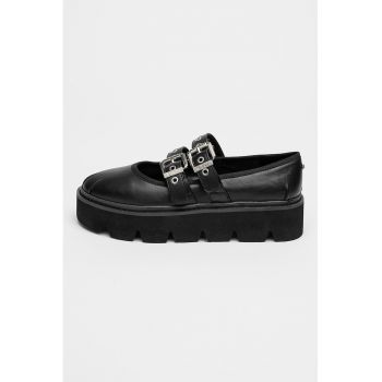 Balerini flatform de piele ecologica Darya Mary