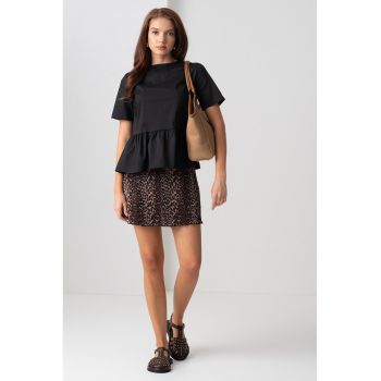 Bluza din amestec de bumbac cu decupaje