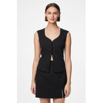 Bluza din amestec de bumbac organic si nasturi