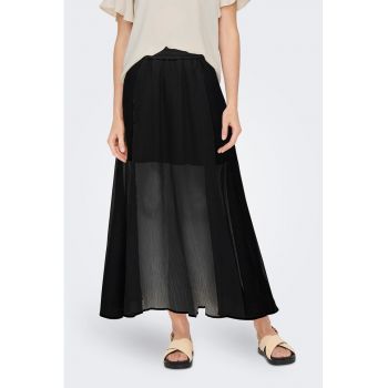 Fusta maxi cu aspect semi-transparent