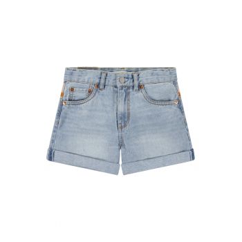 Pantaloni scurti de denim cu segment brodat