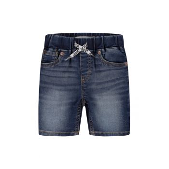 Pantaloni scurti din denim cu snur in talie