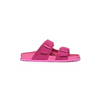 Papuci de piele intoarsa cu catarame Sandybett