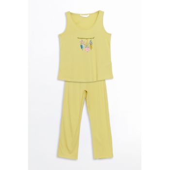 Pijama cu imprimeu grafic