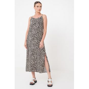 Rochie maxi cu model cu animal print