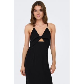 Rochie midi cu decupaj frontal