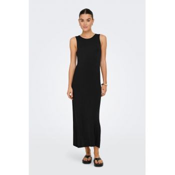 Rochie midi cu model uni - fara maneci