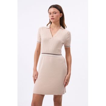 Rochie scurta din amestec de bumbac