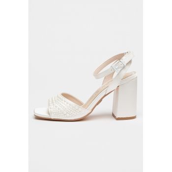 Sandale de satin cu bareta pe glezna Celeste