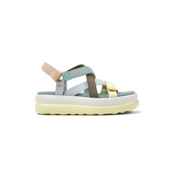Sandale flatform din material textil
