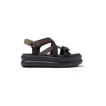 Sandale flatform din material textil