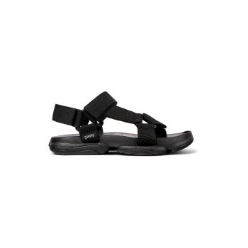 Sandale uni din material textil cu velcro