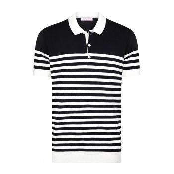 Tricou din amestec de bumbac cu guler polo