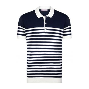 Tricou din amestec de bumbac cu guler polo