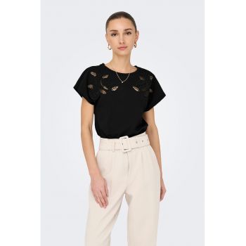 Tricou din bumbac cu perforatii