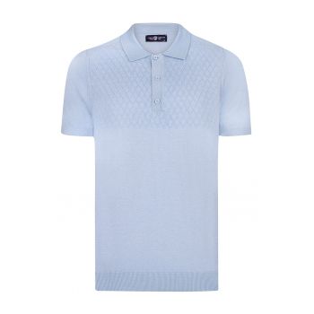 Tricou polo cu terminatii striate