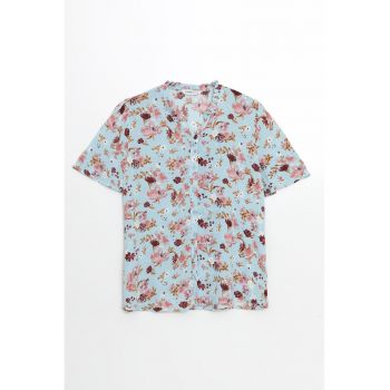 Camasa cu maneci scurte si model floral