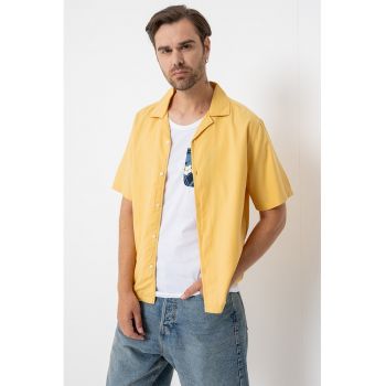 Camasa din bumbac si modal cu model uni