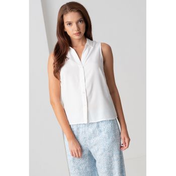 Camasa fara maneci cu model uni