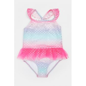 Costum de baie intreg cu garnitura din tul