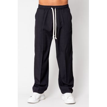 Pantalon lung cu snur Black II 15993