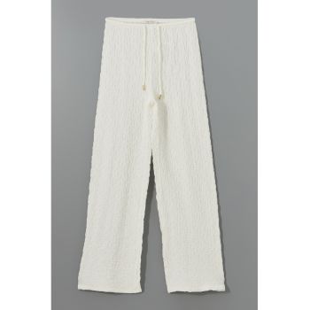 Pantaloni relaxed-fit cu snur in talie