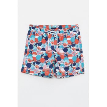 Pantaloni scurti cu snururi si imprimeu