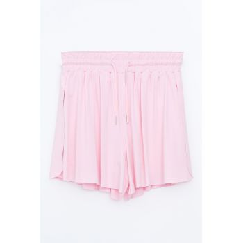 Pantaloni scurti uni cu snur
