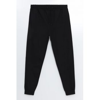 Pantaloni uni de trening din amestec de bumbac