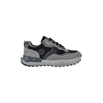 Pantofi sport cu model colorblock si insertii din plasa