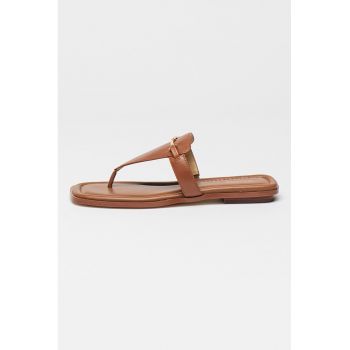 Papuci flip-flop de piele Lena