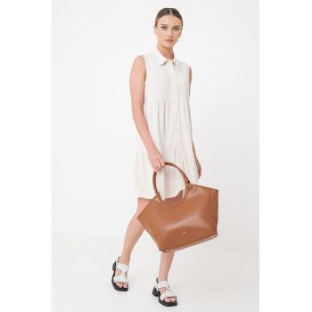 Rochie din amestec de in cu croiala stratificata Siesta