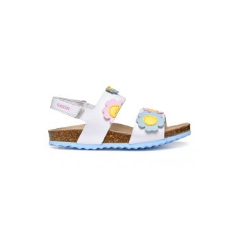 Sandale cu velcro si imprimeu floral