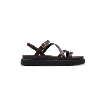 Sandale de piele cu barete multiple