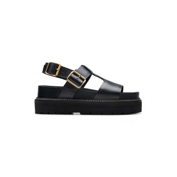 Sandale de piele cu platforma